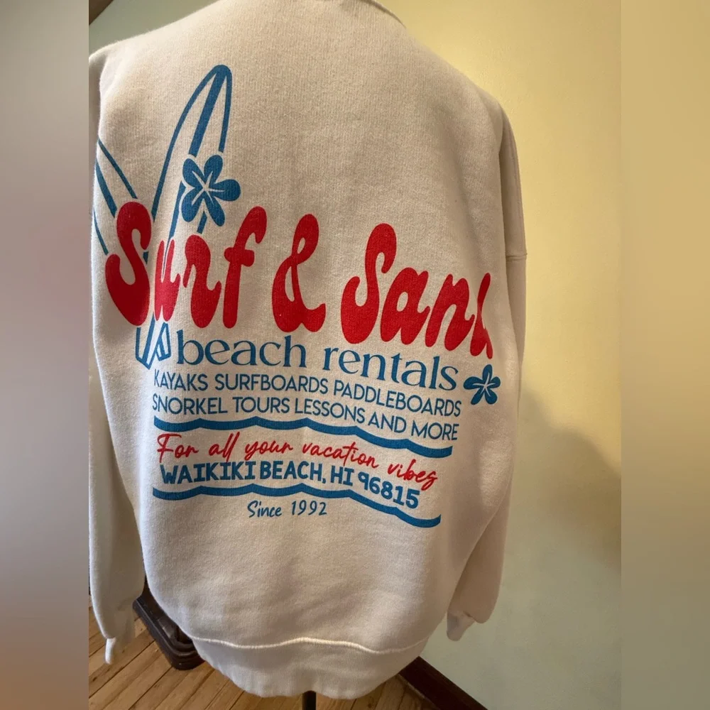 Wild Fable White Sweater with Red Embroidery - Picture 2 of 3